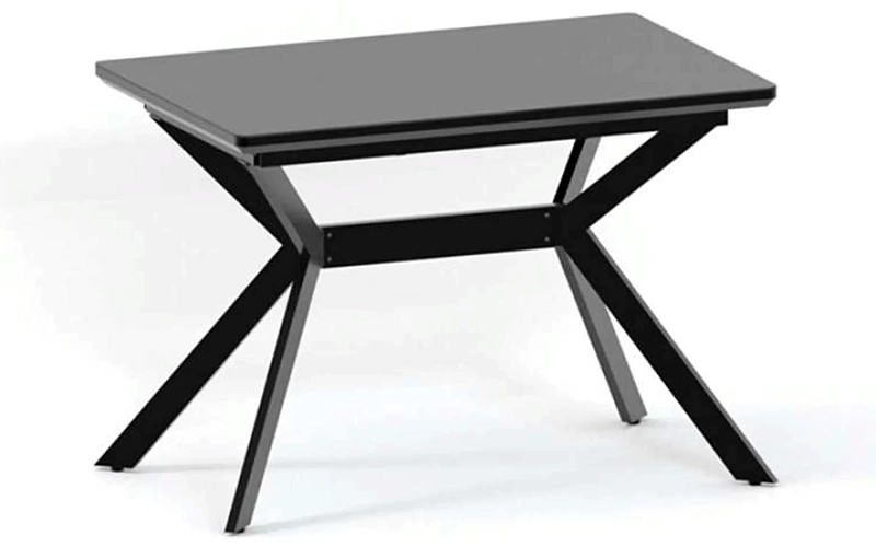ДАЙМ стол раскладной однотонный 110/141 см (стекло)