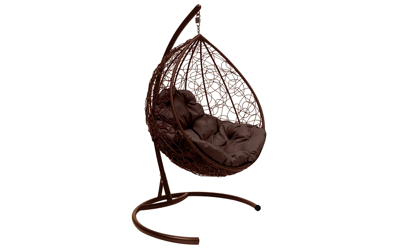 КАПЛЯ кресло-кокон коричневый (коричневая подушка)