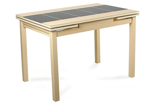 ДАЛАСИ-2 ТРЕНД стол раскладной 120/180 см (беж/черный)