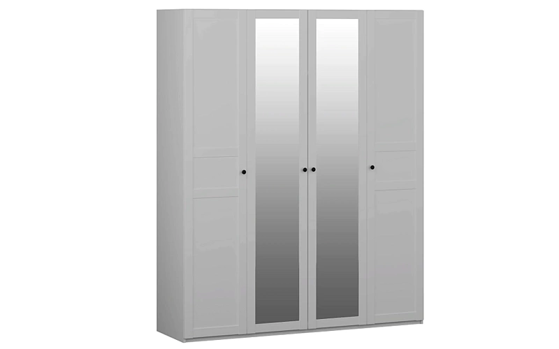 ФРЕЯ шкаф 4х-дверный с комбинированными дверьми (белый)