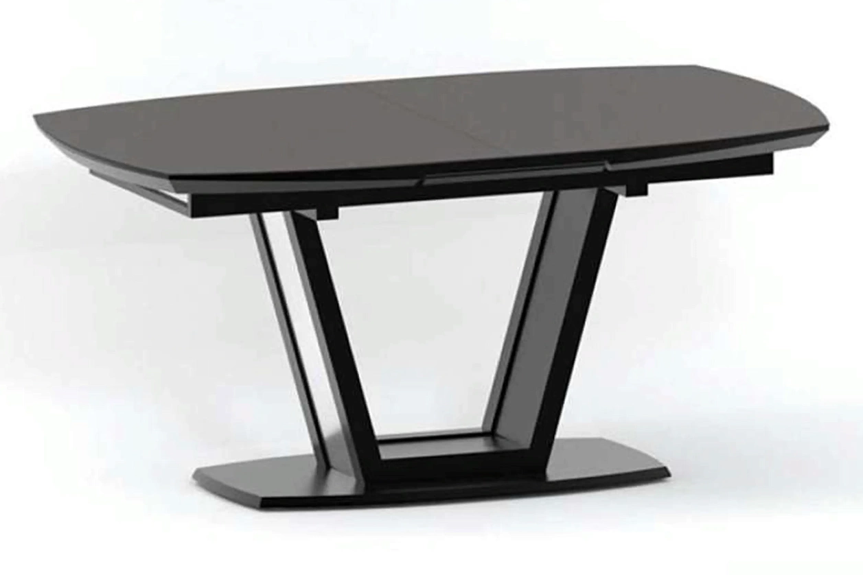 МИЛАНДОР стол раскладной однотонный 160/200 см (стекло)