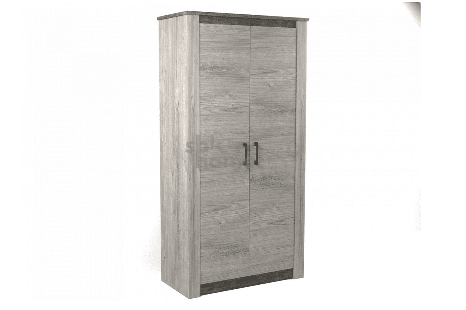 ДЕНВЕР шкаф 2х-дверный (риббек серый/камень темный)