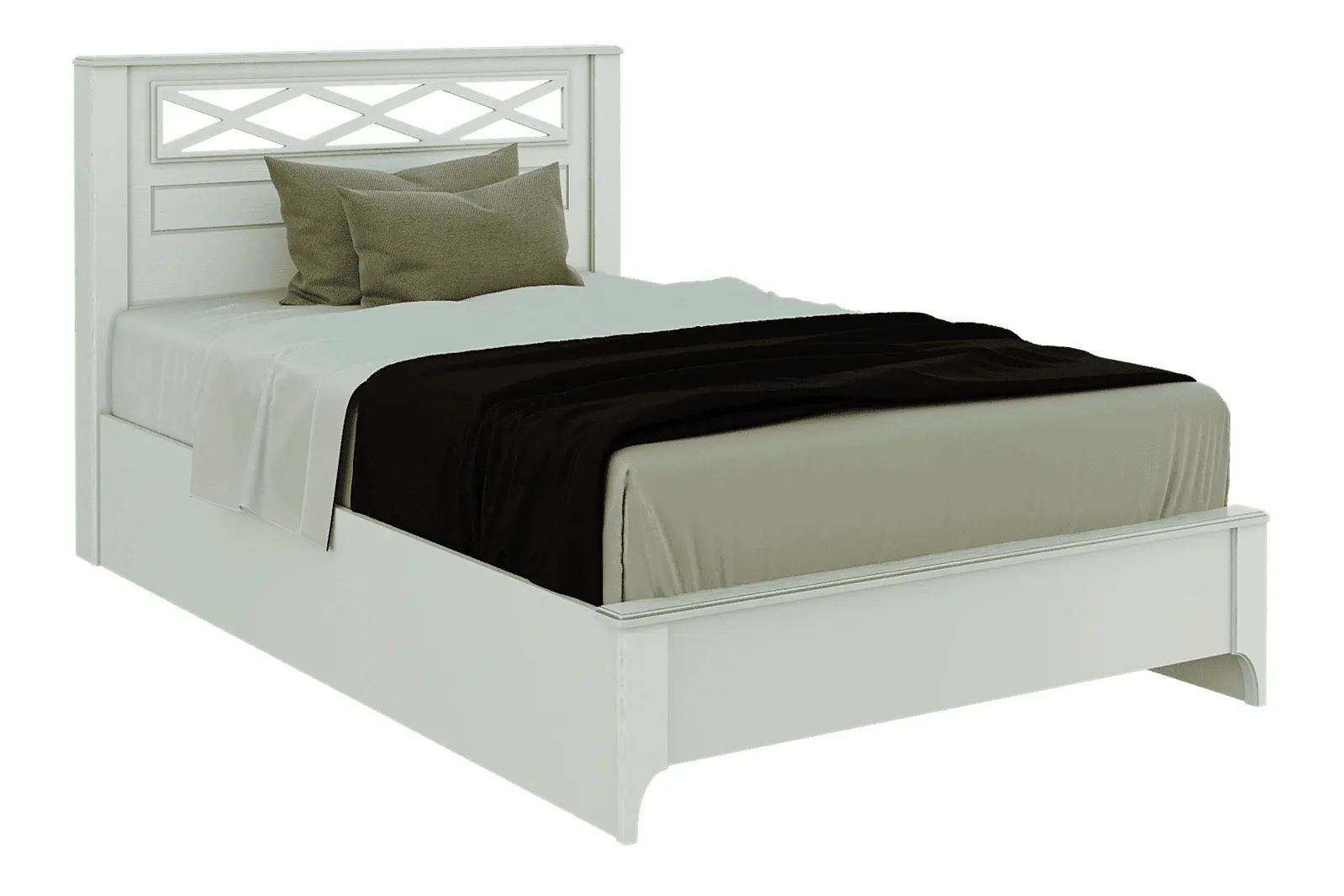 ВИОЛА кровать №4 90 см (белый снег/эмаль)