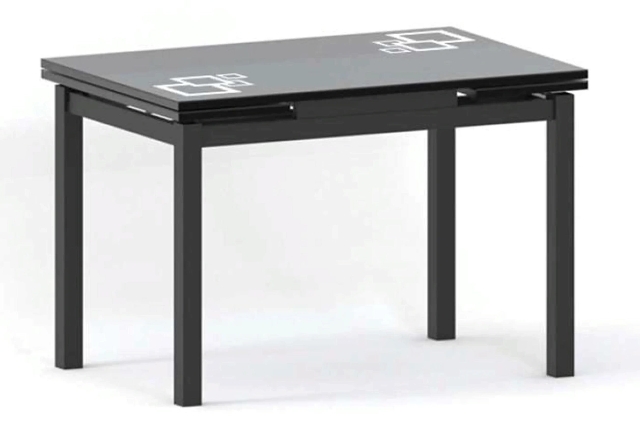 ДАЛАСИ-2 КВАДРО стол раскладной 120/180 см (стекло)