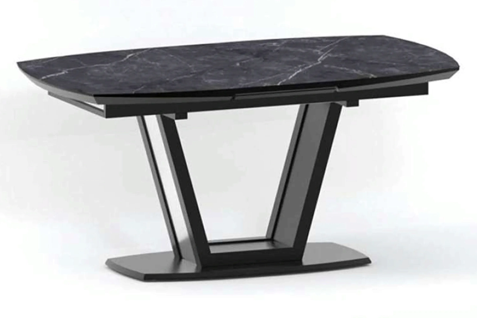 МИЛАНДОР стол раскладной 160/200 см (черная керамика)