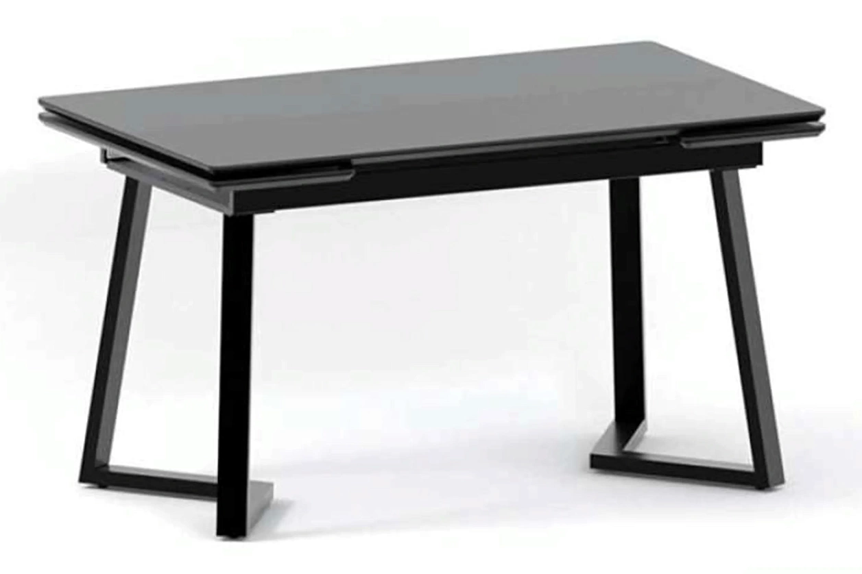 ДУБЛОН стол раскладной однотонный 135/199 см (стекло)