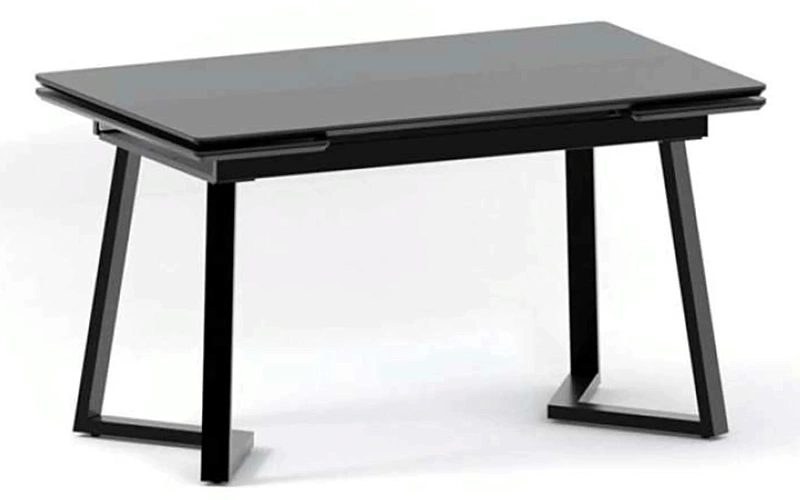 ДУБЛОН стол раскладной однотонный 135/199 см (стекло)