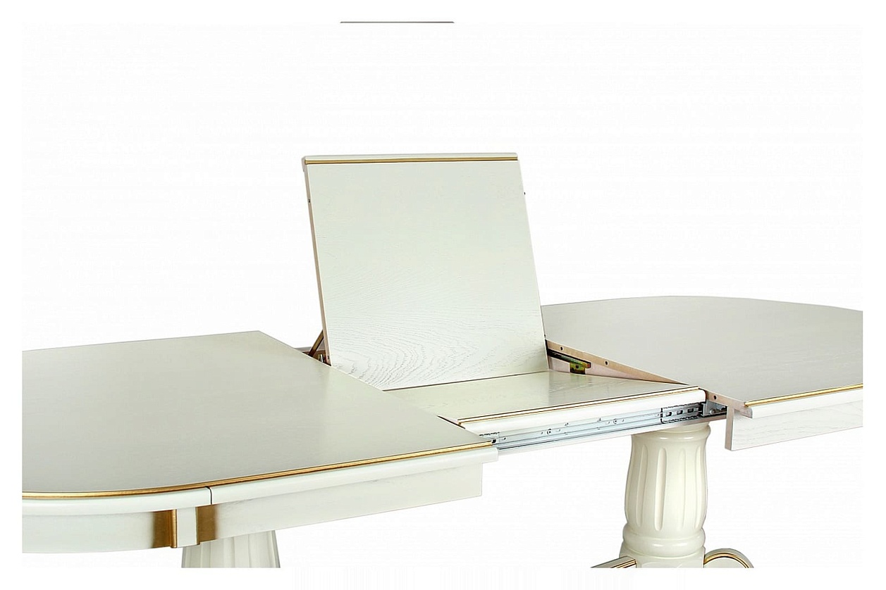 LEVOX T1 стол раскладной 135/175 см (беж с с золотом)
